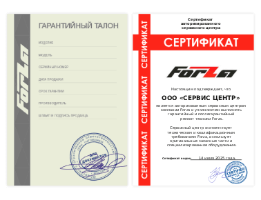 Сертификат Forza